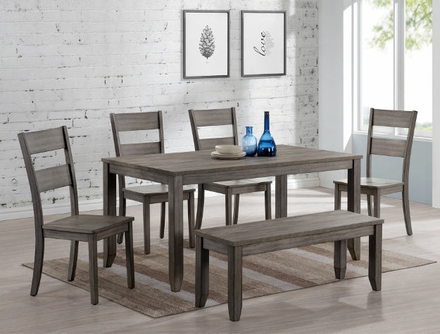 SEAN MELAMINE DINING TABLE SET 4 Chairs and Bench