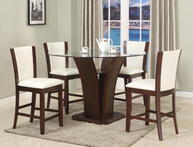 CAMELIA COUNTER HEIGHT DINING TABLE and 4 CHAIRS