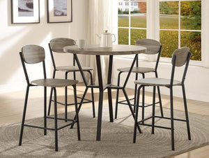 BLAKE 5-PK CTR HGT ROUND DINING TABLE WITH 4 CHAIRS