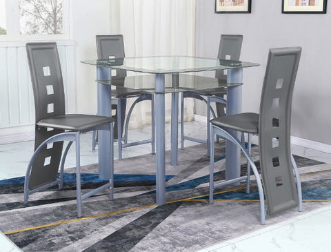 ECHO GREY COUNTER HE DINING TABLE WITH 4 CHAIRS