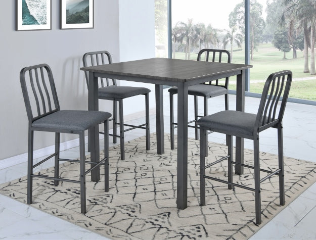 RENZO COUNTER H DINING TABLE and 4 CHAIRS