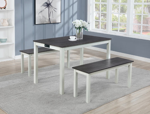 HARLEY 3PK DINING TABLE and 2 BENCHES