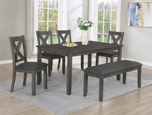 FAVELLA DINING TABLE SET (4 Chairs & Bench)