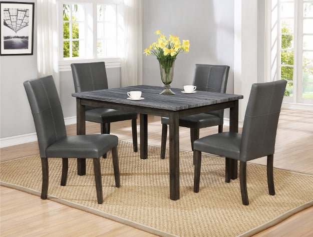 POMPEI GREY DINING TABLE and 4 CHAIRS