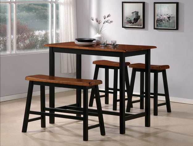 TYLER 4-PC COUNTER DINING TABLE SET(2 Tables and Bench)