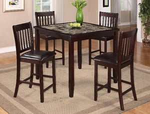 CASCADE 5-PK COUNTER DINING TABLE and 4 CHairs