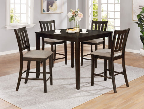 CHAIR AMBER COUNTER DINING TABLE and 4 CHAIRS